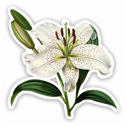 Lily flower majestic Expressive surreal Vinyl Decal Sticker for Car, Laptop, Tumbler and more # F023222