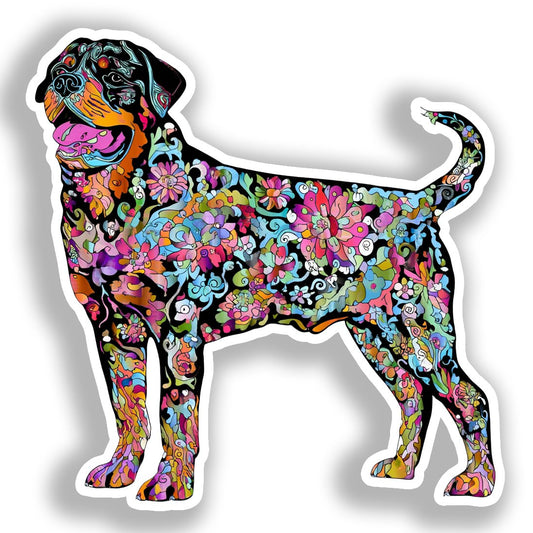 Rottweiler Dog Vinyl Decal Sticker for Car, Laptop, Tumbler and more # A018031-4" x 4"