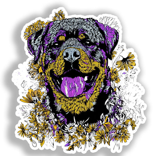Rottweiler Dog Vinyl Decal Sticker for Car, Laptop, Tumbler and more # A018181-4" x 4"