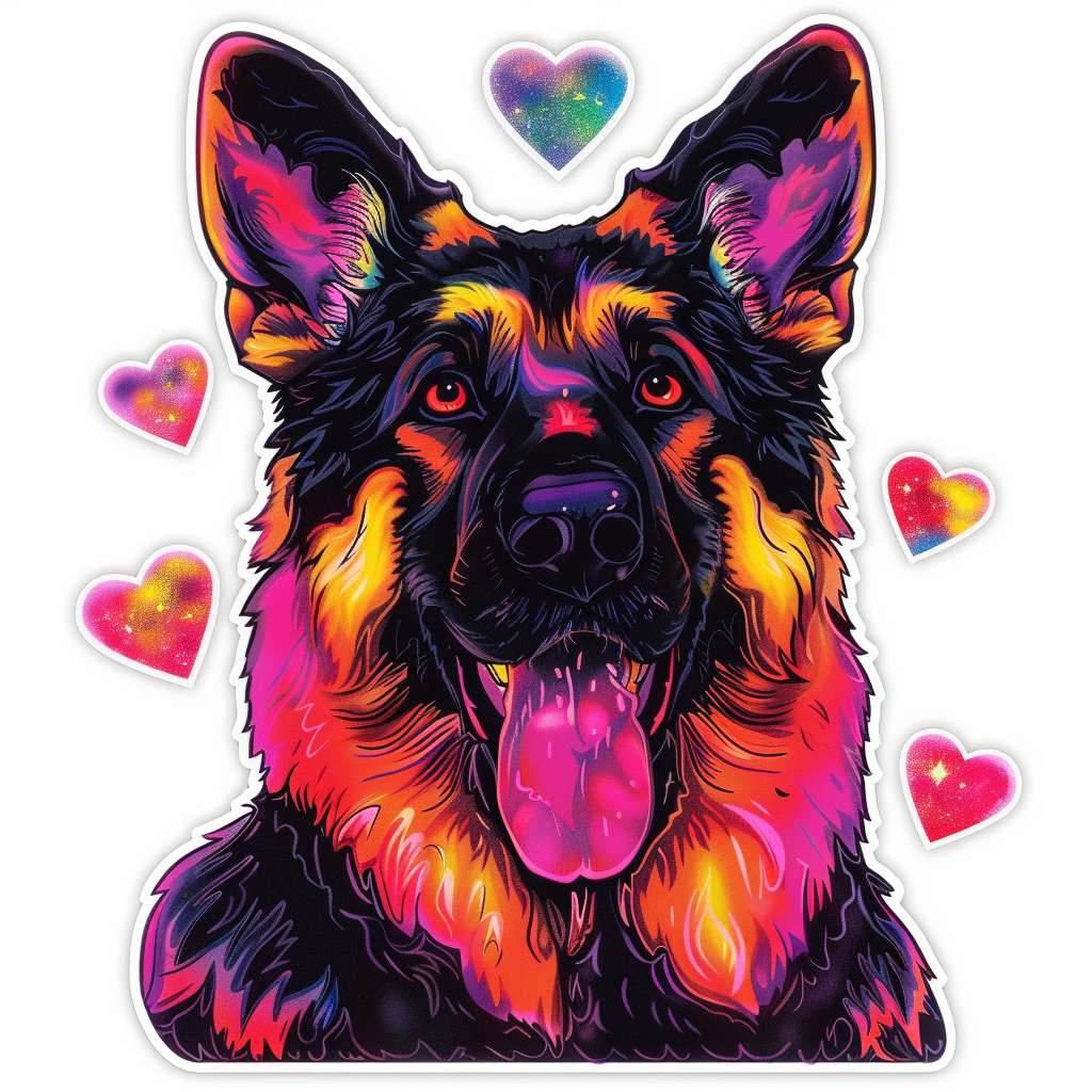 German Shepherd Dog Vinyl Decal Sticker for Car, Laptop, Tumbler and more # F011383