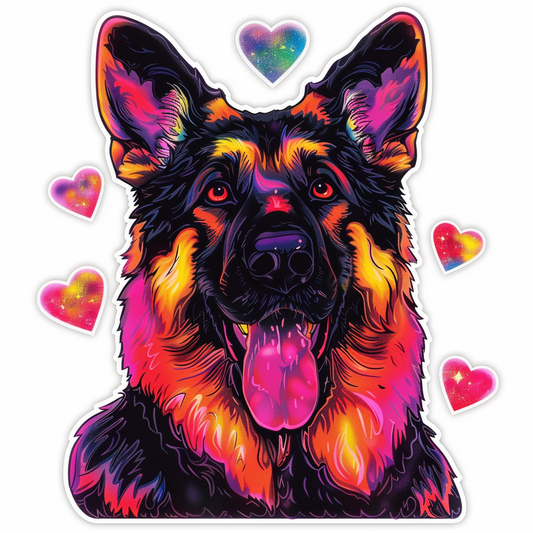 German Shepherd Dog Vinyl Decal Sticker for Car, Laptop, Tumbler and more # F011383