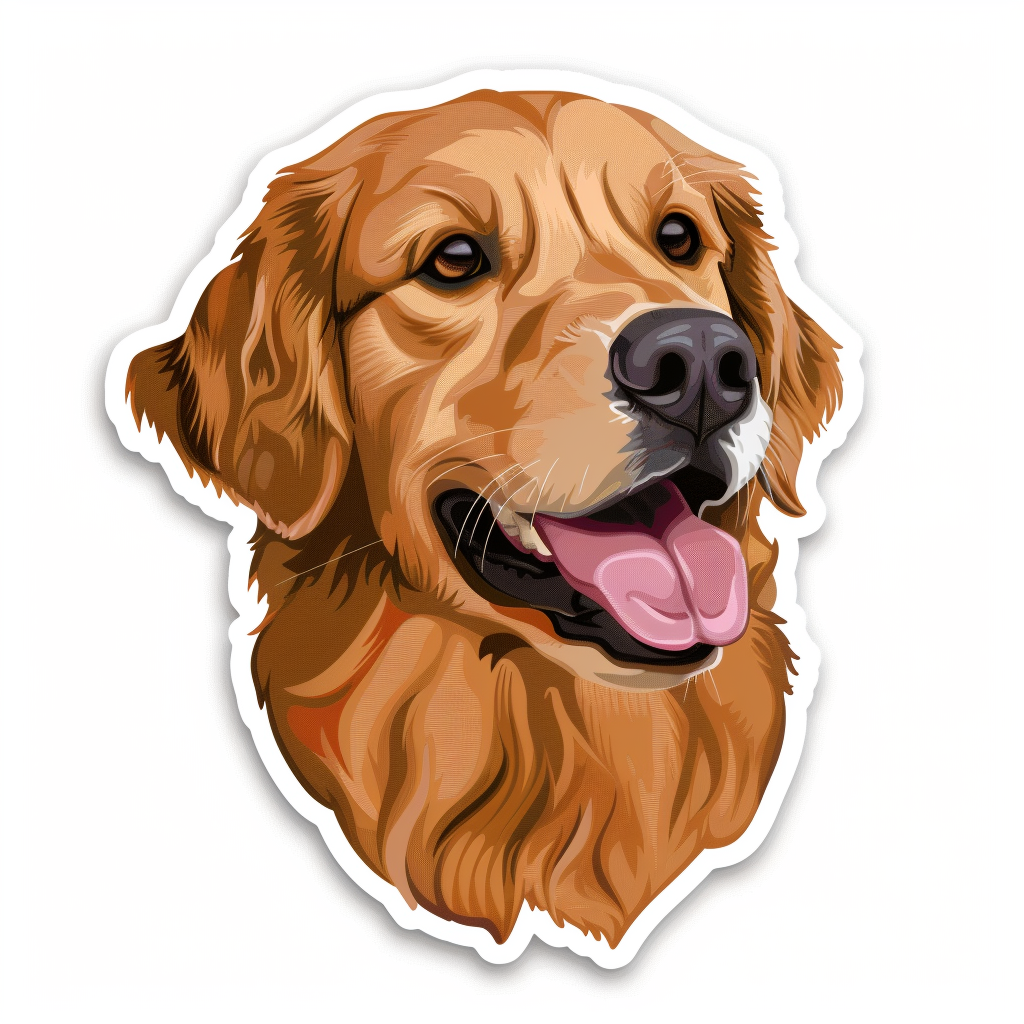 Golden Retriever Dog Vinyl Decal Sticker for Car, Laptop, Tumbler and more # F07404