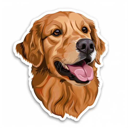 Golden Retriever Dog Vinyl Decal Sticker for Car, Laptop, Tumbler and more # F07404
