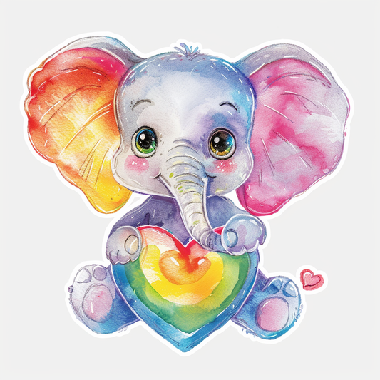 Elephant Expressive surreal Vinyl Decal Sticker for Car, Laptop, Tumbler and more # F022363-4" x 4"