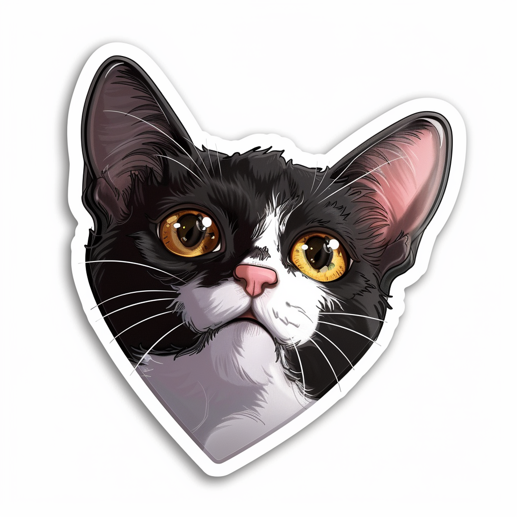 American Shorthair Cat majestic Expressive surreal Vinyl Decal Sticker for Car, Laptop, Tumbler and more # F018891