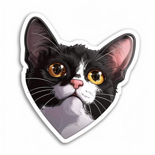 American Shorthair Cat majestic Expressive surreal Vinyl Decal Sticker for Car, Laptop, Tumbler and more # F018891