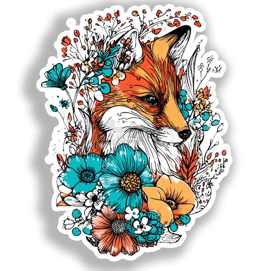 Fox Vinyl Decal Sticker for Car, Laptop, Tumbler and more # A018532-4" x 4"