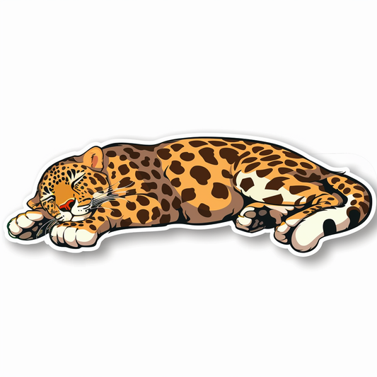 Leopard majestic Expressive surreal Vinyl Decal Sticker for Car, Laptop, Tumbler and more # F022627