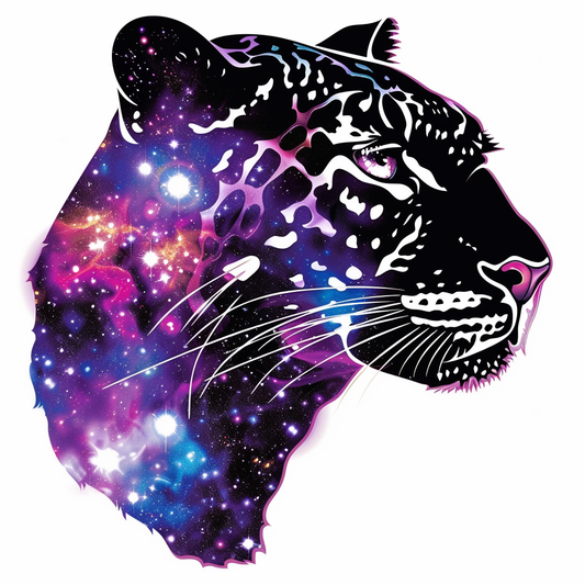 Leopard majestic Expressive surreal Vinyl Decal Sticker for Car, Laptop, Tumbler and more # F022478