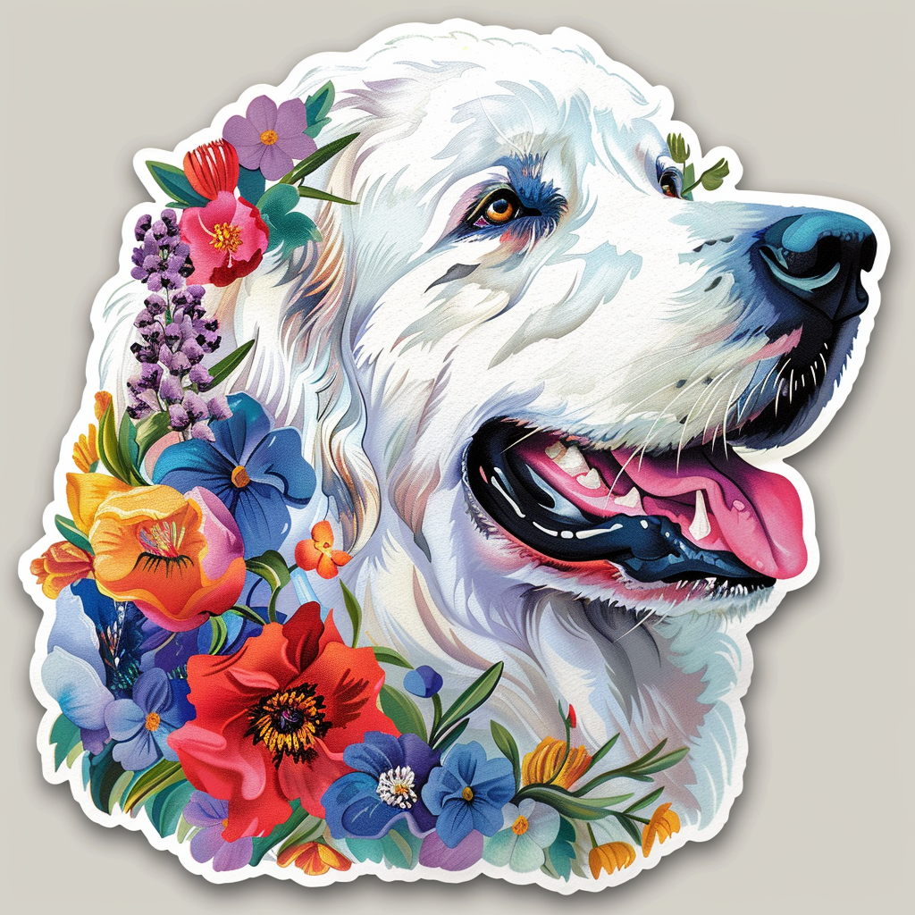 Great Pyrenees dog  Vinyl Decal Sticker for Car, Laptop, Tumbler and more # F023567