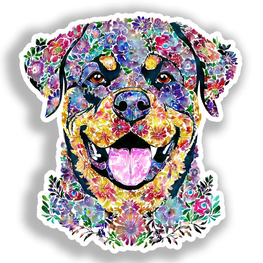 Rottweiler Dog Vinyl Decal Sticker for Car, Laptop, Tumbler and more # A019229-4" x 4"