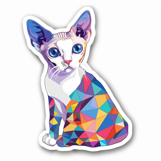 Devon Rex Cat Vinyl Decal Sticker for Car, Laptop, Tumbler and more # F09787