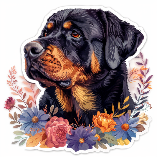 Rottweiler Dog Vinyl Decal Sticker for Car, Laptop, Tumbler and more # F07147