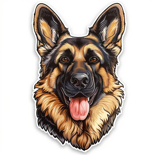 German Shepherd Dog Vinyl Decal Sticker for Car, Laptop, Tumbler and more # F011387