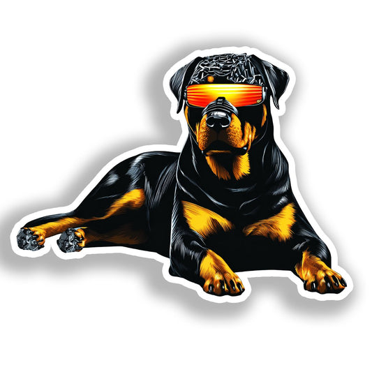 Rottweiler Dog Vinyl Decal Sticker for Car, Laptop, Tumbler and more # A018025-4" x 4"
