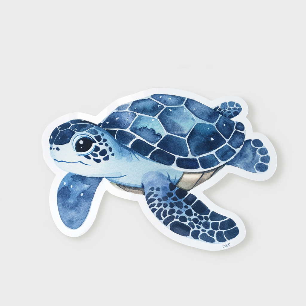 Sticker of a turtle majestic Expressive surreal Vinyl Decal Sticker for Car, Laptop, Tumbler and more # F022047