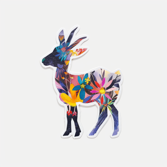 Goat majestic Expressive surreal Vinyl Decal Sticker for Car, Laptop, Tumbler and more # F020591-4" x 4"