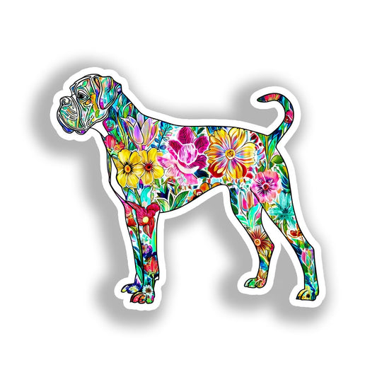 Boxer Dog Vinyl Decal Sticker for Car, Laptop, Tumbler and more # A018984-4" x 4"