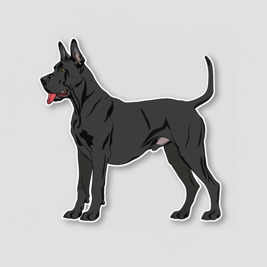 Adorable Great Dane Dog Expressive surreal Vinyl Decal Sticker for Car, Laptop, Tumbler and more # F017772
