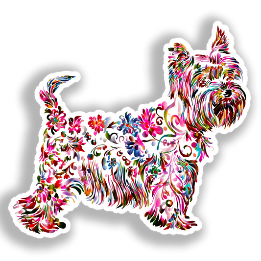 Yorkshire Terrier Dog Vinyl Decal Sticker for Car, Laptop, Tumbler and more # A017094-4" x 4"