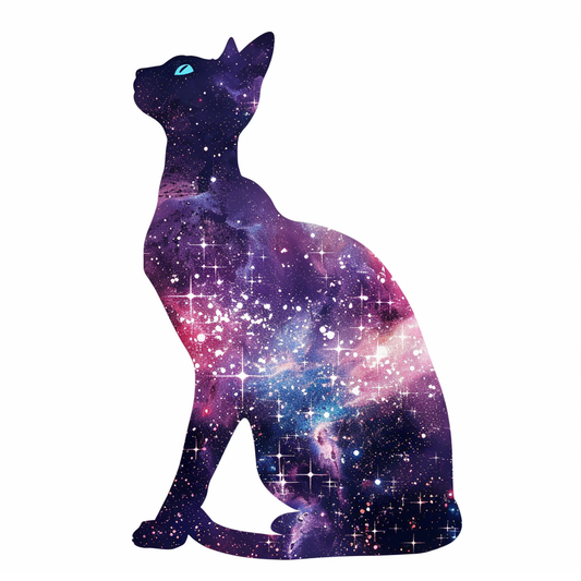 Abyssinian Cat astronaut majestic Expressive surreal Vinyl Decal Sticker for Car, Laptop, Tumbler and more # F021209-4" x 4"