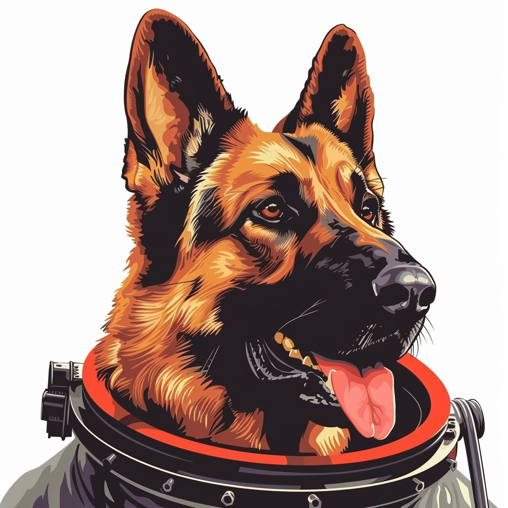 German Shepherd Dog astronaut Vinyl Decal Sticker for Car, Laptop, Tumbler and more # F011702