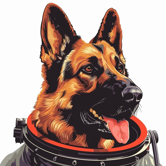 German Shepherd Dog astronaut Vinyl Decal Sticker for Car, Laptop, Tumbler and more # F011702