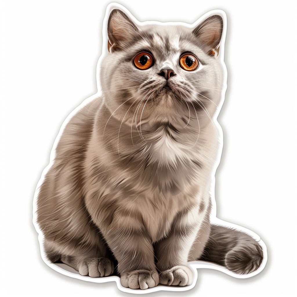 British Shorthair cat Vinyl Decal Sticker for Car, Laptop, Tumbler and more # F07648