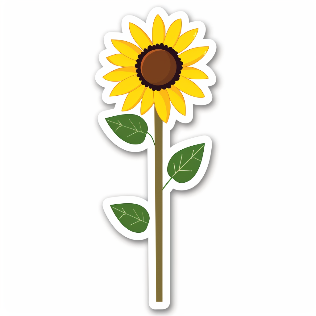 Sunflower flower majestic Expressive surreal Vinyl Decal Sticker for Car, Laptop, Tumbler and more # F023030