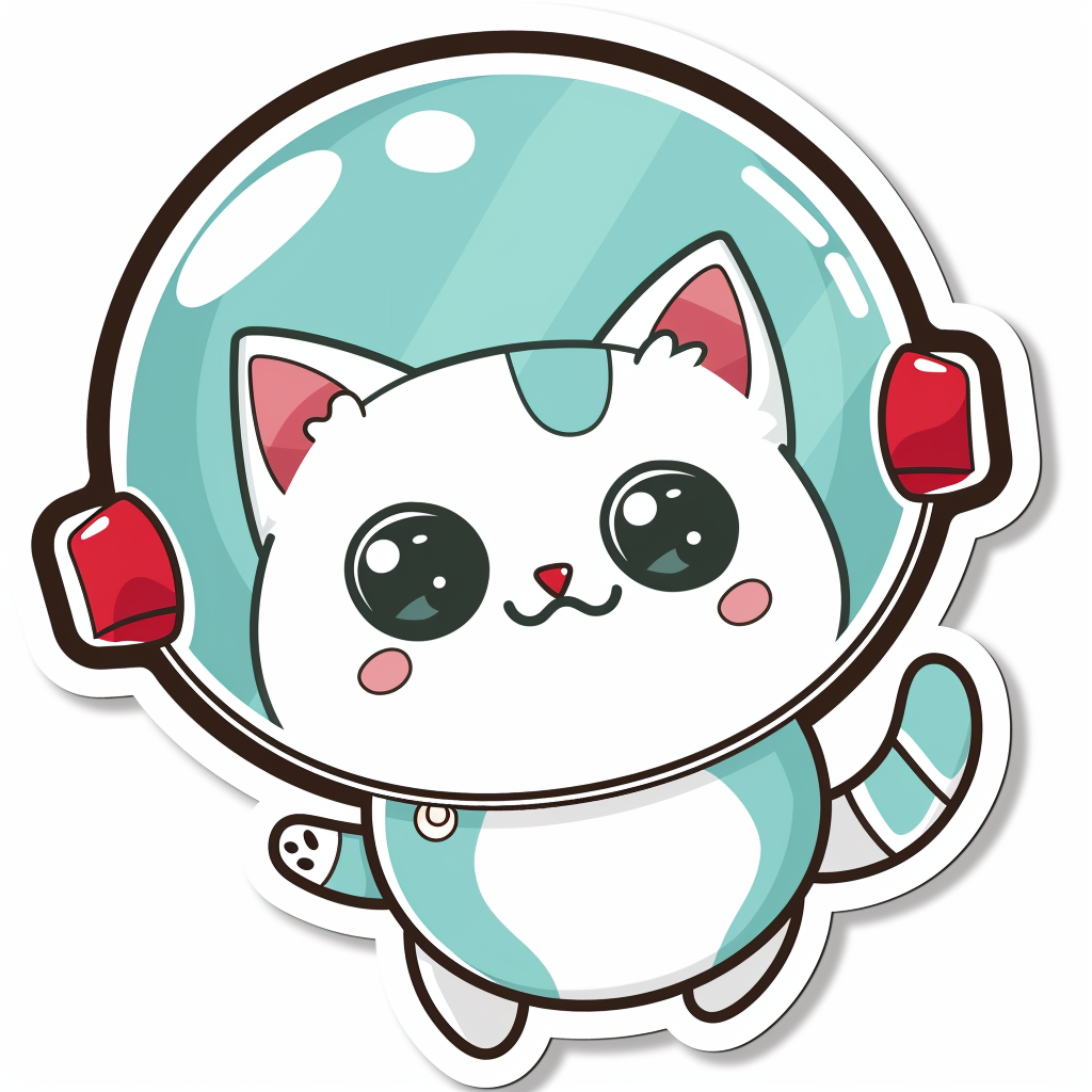 Cute and Adorable American Shorthair Expressive surreal Vinyl Decal Sticker for Car, Laptop, Tumbler and more # F018776