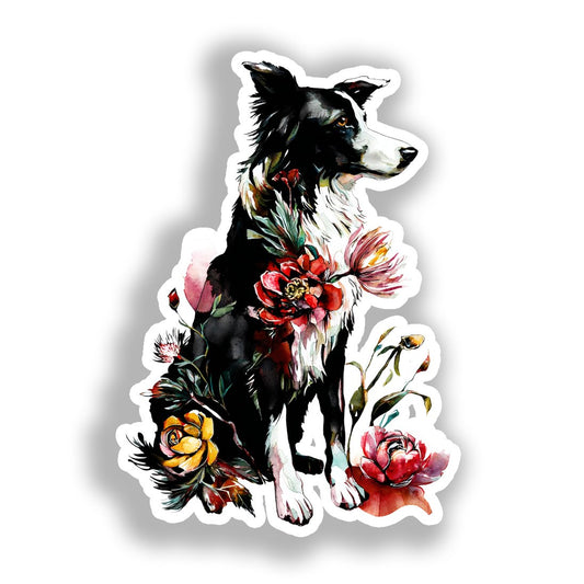 Border Callie Dog Vinyl Decal Sticker for Car, Laptop, Tumbler and more # A019034-4" x 4"