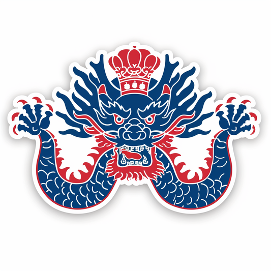 Dragon crowned majestic Expressive surreal Vinyl Decal Sticker for Car, Laptop, Tumbler and more # F019052-4" x 4"