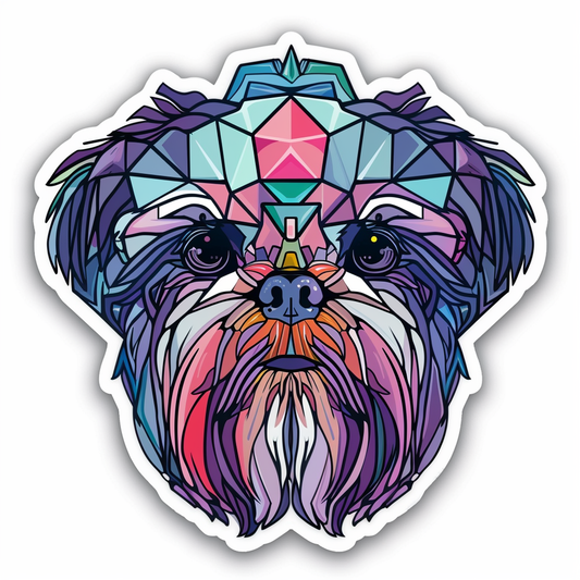 Adorable Shih Tzu Dog Expressive surreal Vinyl Decal Sticker for Car, Laptop, Tumbler and more # F018333