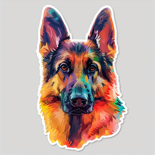 German Shepherd Dog cartoon Vinyl Decal Sticker for Car, Laptop, Tumbler and more # F011571
