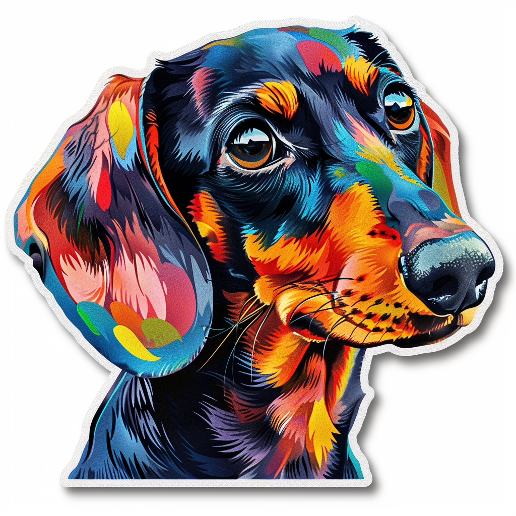 Dachshund Dog Vinyl Decal Sticker for Car, Laptop, Tumbler and more # F013020
