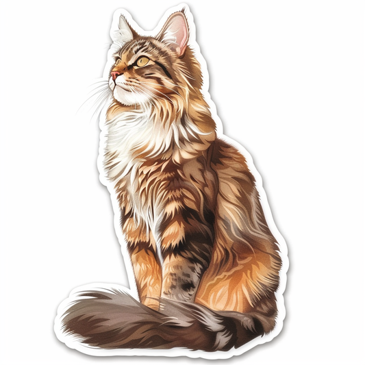 Maine Coon cat Vinyl Decal Sticker for Car, Laptop, Tumbler and more # F07762