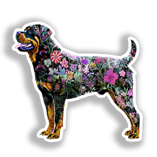 Rottweiler Dog Vinyl Decal Sticker for Car, Laptop, Tumbler and more # A019220-4" x 4"