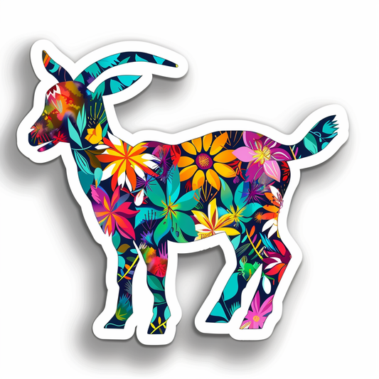 Goat majestic Expressive surreal Vinyl Decal Sticker for Car, Laptop, Tumbler and more # F020582-4" x 4"