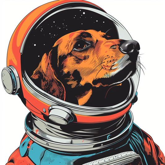 Dachshund Dog astronaut Vinyl Decal Sticker for Car, Laptop, Tumbler and more # F012968