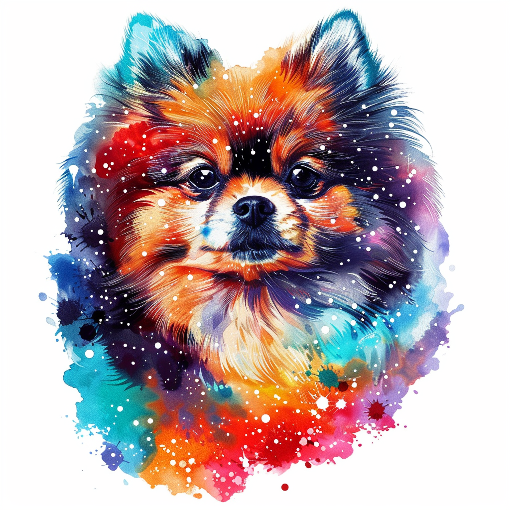 Sticker of a Pomeranian Dog galaxy majestic Expressive surreal Vinyl Decal Sticker for Car, Laptop, Tumbler and more # F013923