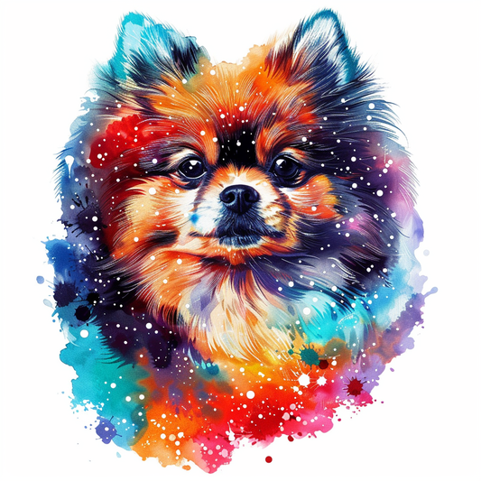 Sticker of a Pomeranian Dog galaxy majestic Expressive surreal Vinyl Decal Sticker for Car, Laptop, Tumbler and more # F013923