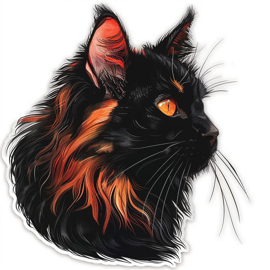 Maine Coon cat Vinyl Decal Sticker for Car, Laptop, Tumbler and more # F07754