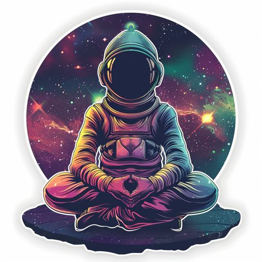 Sticker of a Astronaut majestic Expressive surreal Vinyl Decal Sticker for Car, Laptop, Tumbler and more # F016861