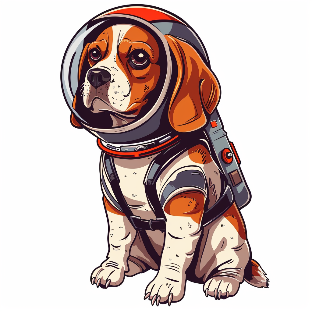 Beagle dog astronaut Vinyl Decal Sticker for Car, Laptop, Tumbler and more # F011962