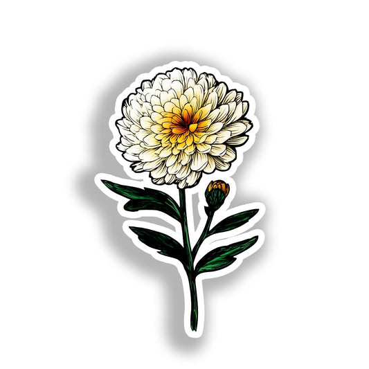 Aster Flower Vinyl Decal Sticker for Car, Laptop, Tumbler and more # A018754-4" x 4"