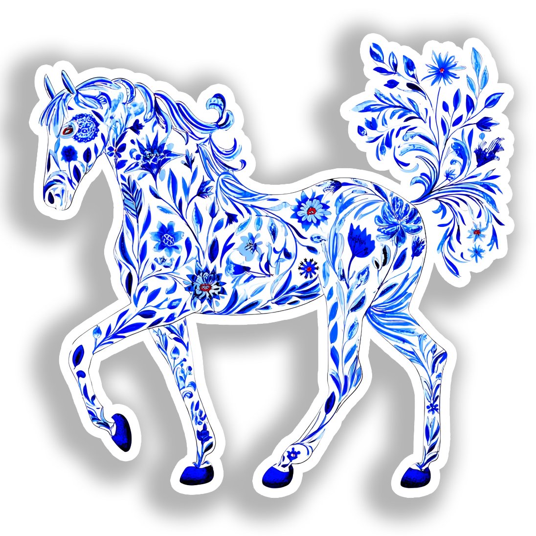 Horse Vinyl Decal Sticker for Car, Laptop, Tumbler and more # A018488-4" x 4"
