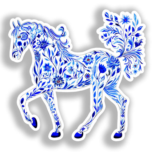 Horse Vinyl Decal Sticker for Car, Laptop, Tumbler and more # A018488-4" x 4"
