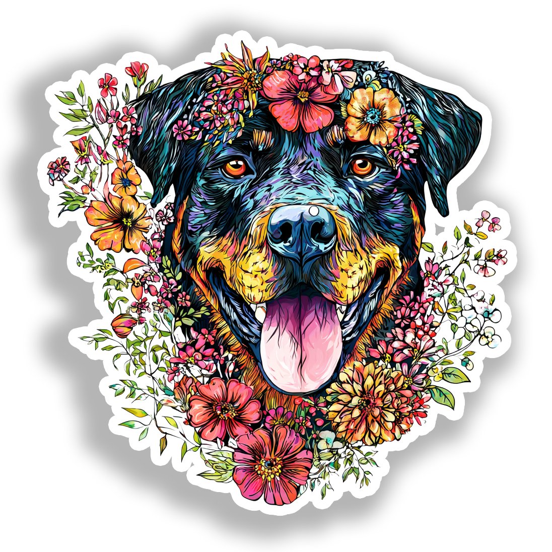 Rottweiler Dog Vinyl Decal Sticker for Car, Laptop, Tumbler and more # A018072-4" x 4"