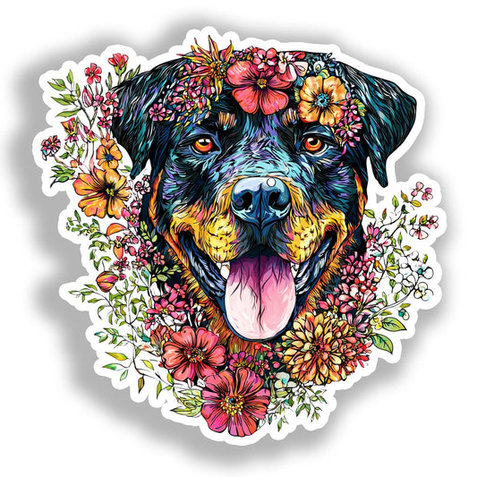Rottweiler Dog Vinyl Decal Sticker for Car, Laptop, Tumbler and more # A018072-4" x 4"