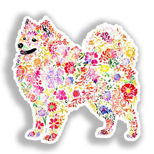 Pomeranian Dog Vinyl Decal Sticker for Car, Laptop, Tumbler and more # A017450-4" x 4"